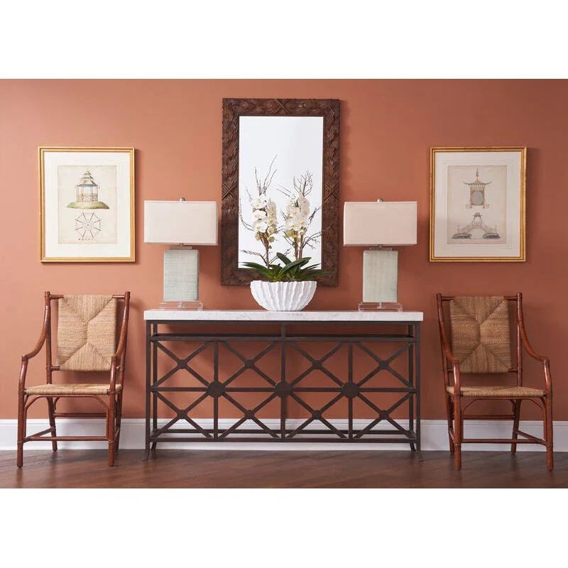 Mecklenburg Rattan Frame Brown Chair - LOOMLAN - Chelsea House - Club Chairs