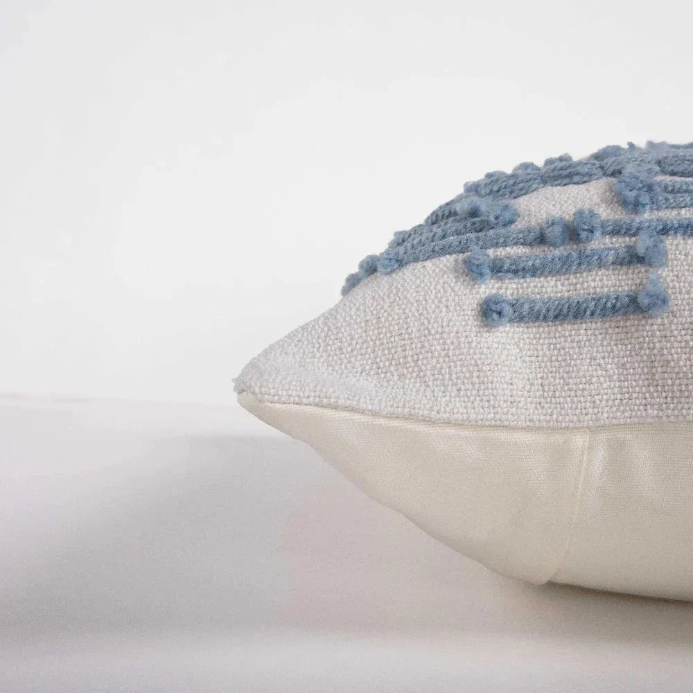 Medallion Blue Lumbar Outdoor Pillow-Outdoor Pillows-LOOMLAN-LOOMLAN