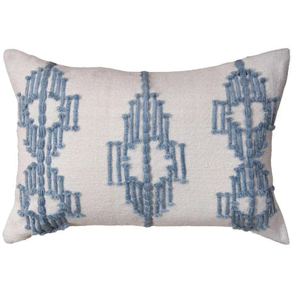 Medallion Blue Lumbar Outdoor Pillow-Outdoor Pillows-LOOMLAN-LOOMLAN