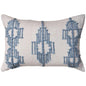 Medallion Blue Lumbar Outdoor Pillow-Outdoor Pillows-LOOMLAN-LOOMLAN