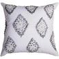 Medallion Ivory Outdoor Throw Pillows-Outdoor Pillows-LOOMLAN-Grey-LOOMLAN