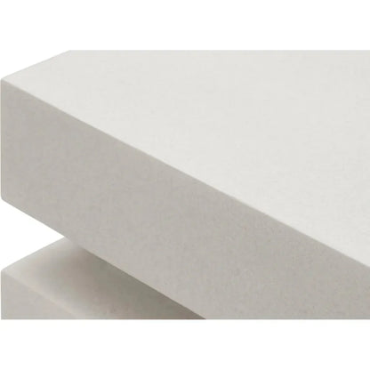 Meditation Block Short - White Outdoor End Table - LOOMLAN - Seasonal Living - Outdoor Side Tables