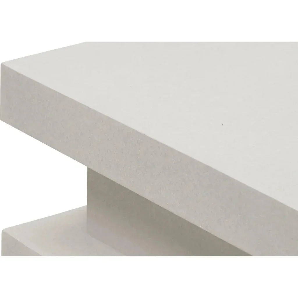 Meditation Block Tall - White Outdoor Accent Table - LOOMLAN - Seasonal Living - Outdoor Side Tables