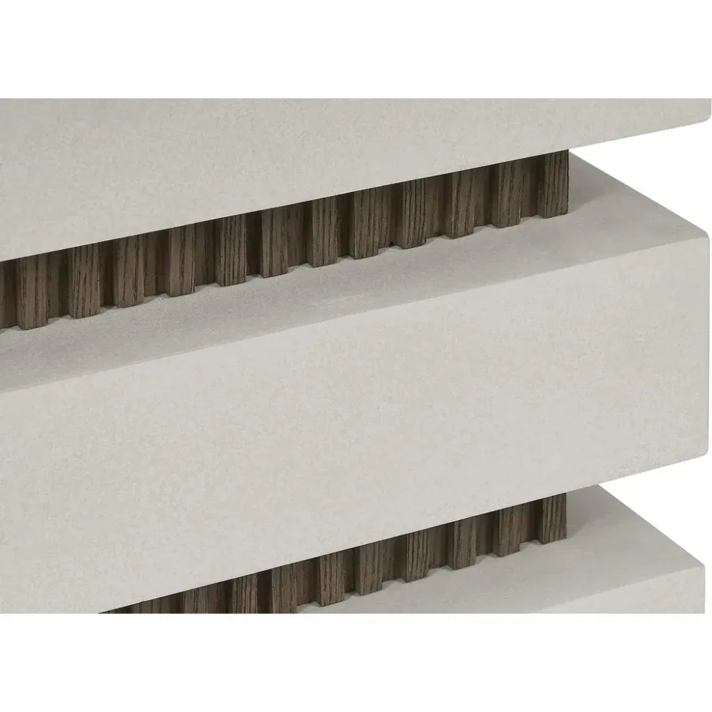 Meditation Rectangle White Outdoor Dining Table-Outdoor Dining Tables-Seasonal Living-LOOMLAN