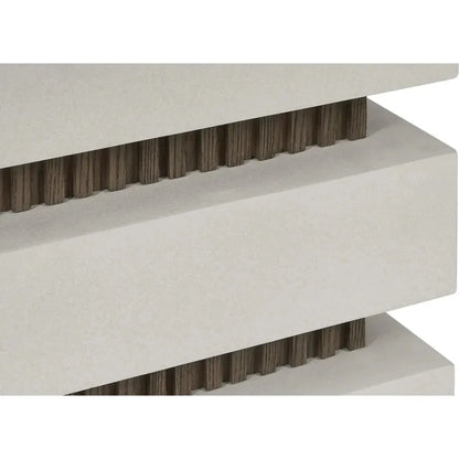 Meditation Rectangle White Outdoor Dining Table-Outdoor Dining Tables-Seasonal Living-LOOMLAN