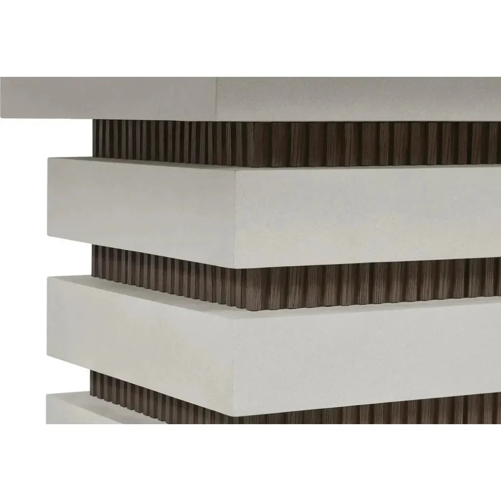 Meditation Rectangle White Outdoor Dining Table-Outdoor Dining Tables-Seasonal Living-LOOMLAN