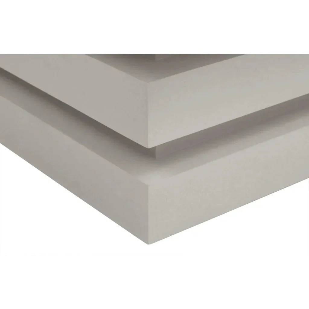 Meditation Square White Outdoor Coffee Table-Outdoor Coffee Tables-Seasonal Living-LOOMLAN