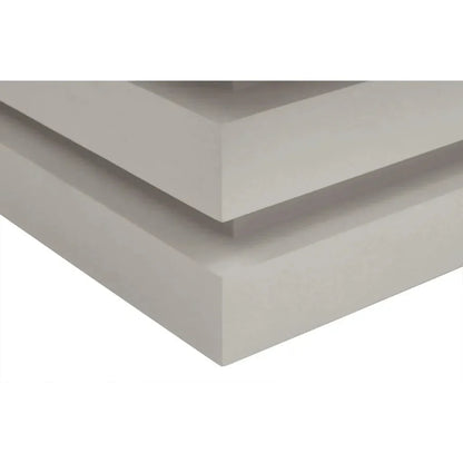 Meditation Square White Outdoor Coffee Table-Outdoor Coffee Tables-Seasonal Living-LOOMLAN