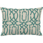 Meditation Turquoise Handmade Outdoor Pillow-Outdoor Pillows-Earnest Collection-20"x13" Lumbar-LOOMLAN