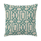 Meditation Turquoise Handmade Outdoor Pillow-Outdoor Pillows-Earnest Collection-20" Square-LOOMLAN