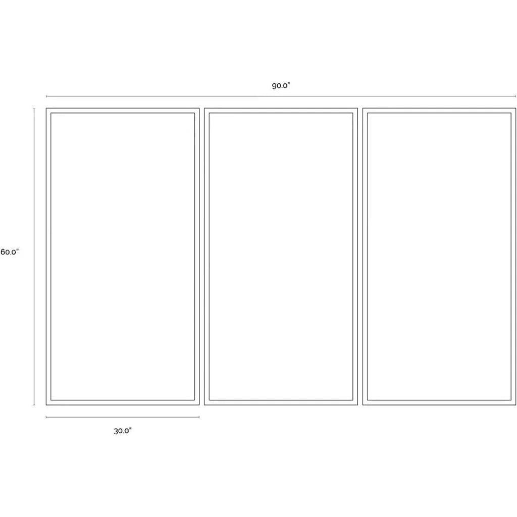 Meditation Wall Art Set Of 3 Silver Floater - LOOMLAN - SUNPAN - Canvas Art