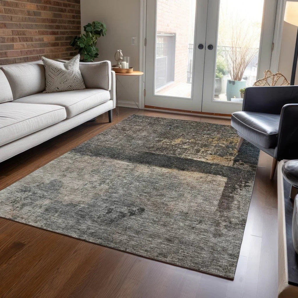 Mehriza Brown Washable Indoor - Outdoor Rug - LOOMLAN - LOOMLAN Rugs - Outdoor Rugs