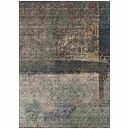 Mehriza Brown Washable Indoor - Outdoor Rug - LOOMLAN - LOOMLAN Rugs - Outdoor Rugs