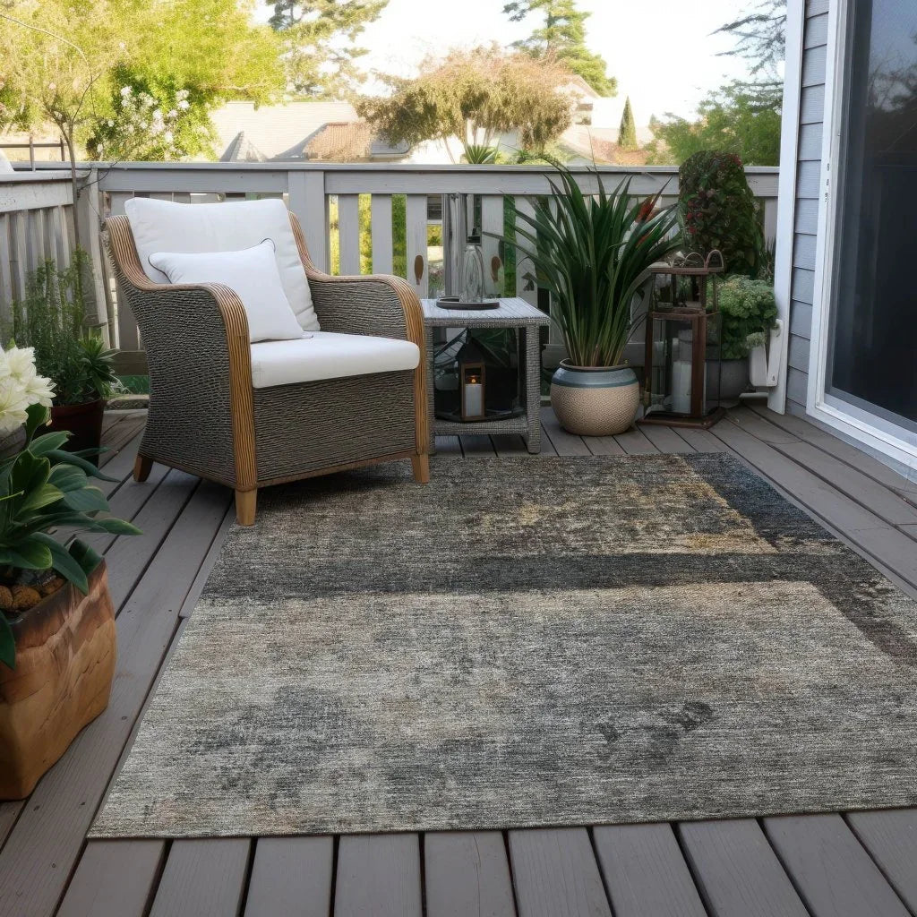 Mehriza Brown Washable Indoor - Outdoor Rug - LOOMLAN - LOOMLAN Rugs - Outdoor Rugs