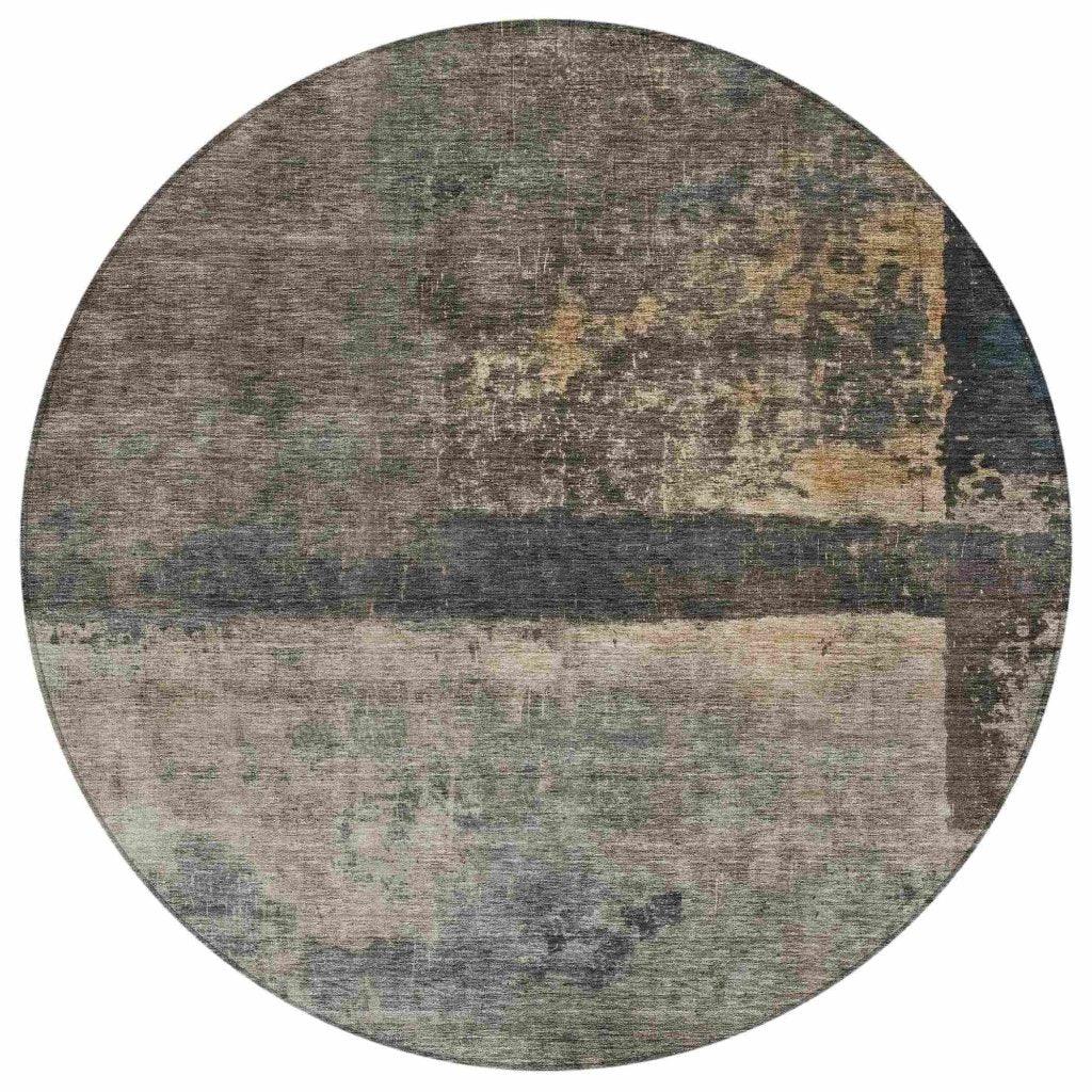 Mehriza Brown Washable Indoor - Outdoor Rug - LOOMLAN - LOOMLAN Rugs - Outdoor Rugs