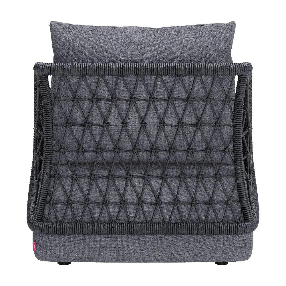 Mekan Gray Armless Accent Chair-Outdoor Accent Chairs-Zuo Modern-LOOMLAN