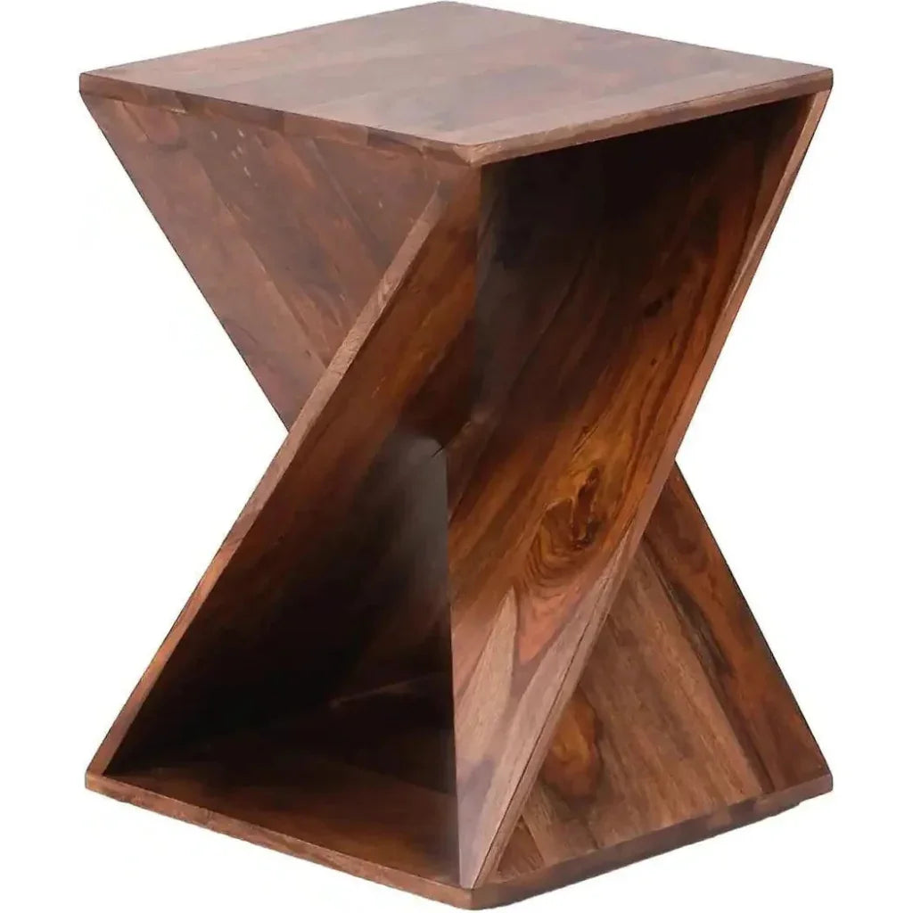 Bouman Wooden Elegance Square Accent Table - LOOMLAN - LOOMLAN - Side Tables