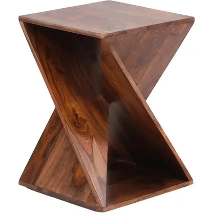 Bouman Wooden Elegance Square Accent Table - LOOMLAN - LOOMLAN - Side Tables