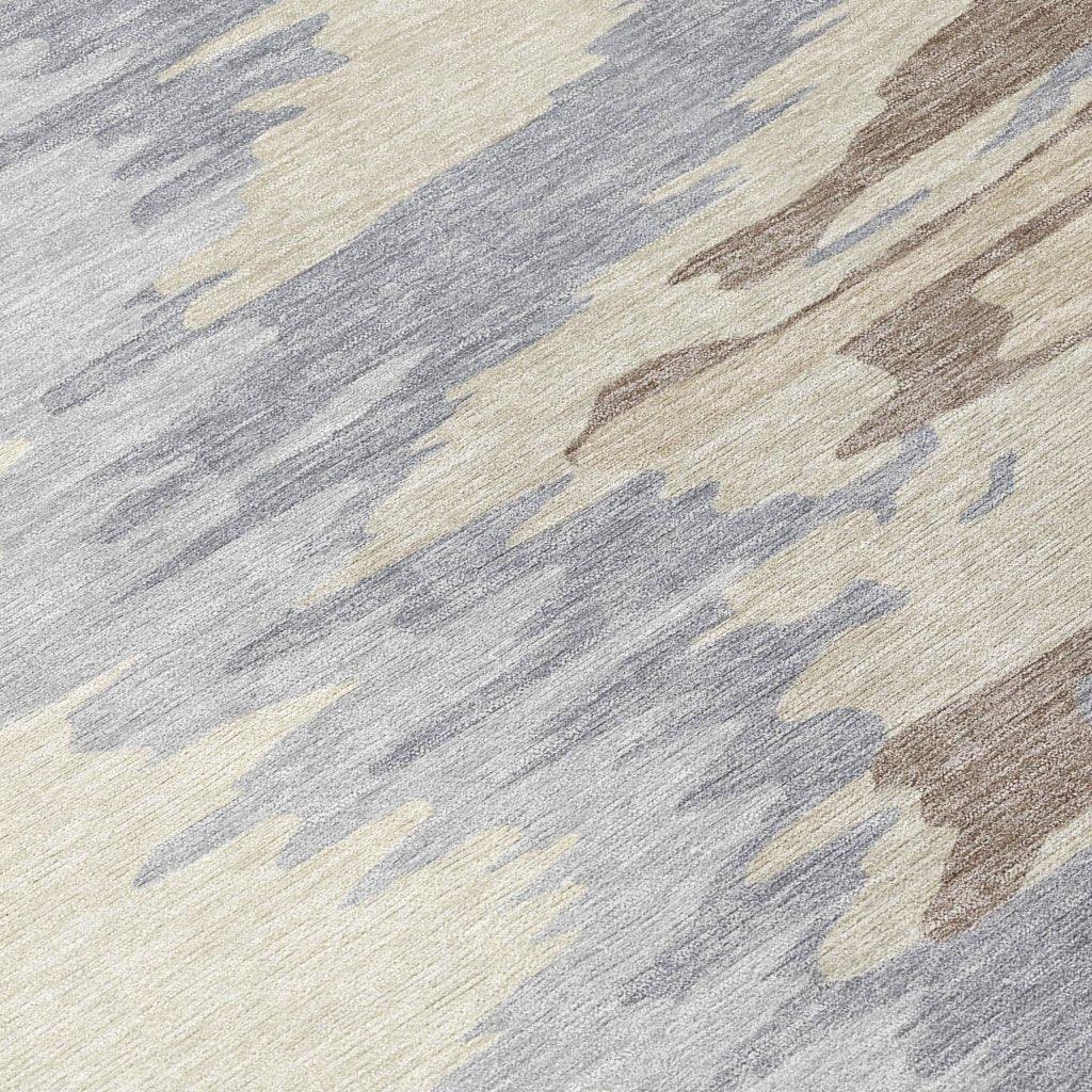 Meleya Beige Washable Indoor-Outdoor Rug-Outdoor Rugs-LOOMLAN Rugs-LOOMLAN
