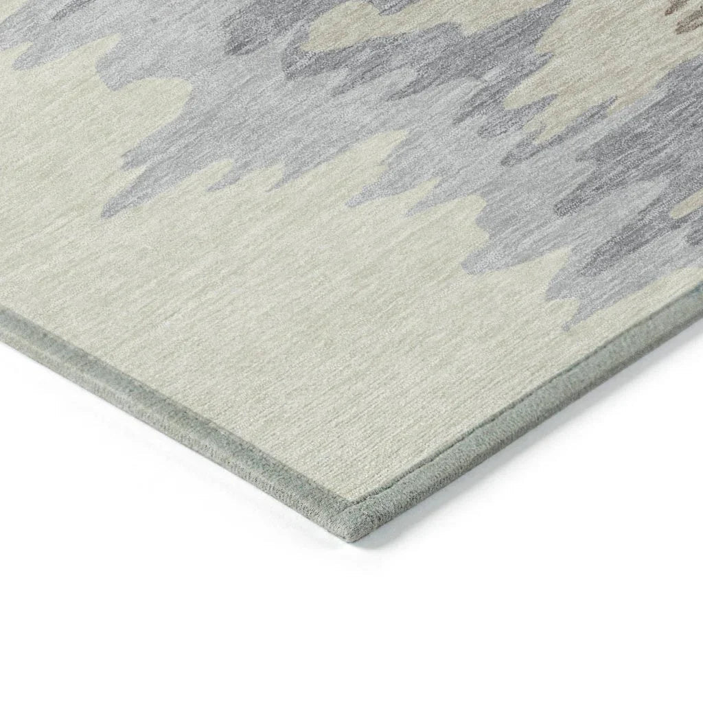 Meleya Beige Washable Indoor-Outdoor Rug-Outdoor Rugs-LOOMLAN Rugs-LOOMLAN