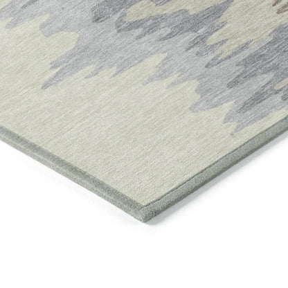 Meleya Beige Washable Indoor-Outdoor Rug-Outdoor Rugs-LOOMLAN Rugs-LOOMLAN