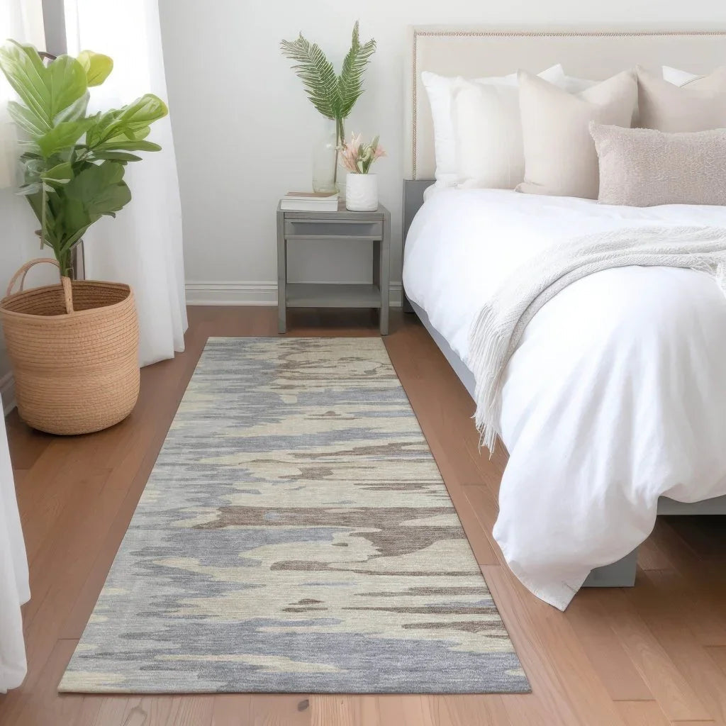 Meleya Beige Washable Indoor-Outdoor Rug-Outdoor Rugs-LOOMLAN Rugs-LOOMLAN