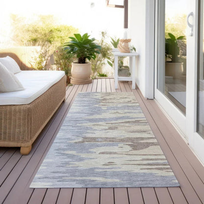 Meleya Beige Washable Indoor-Outdoor Rug-Outdoor Rugs-LOOMLAN Rugs-LOOMLAN