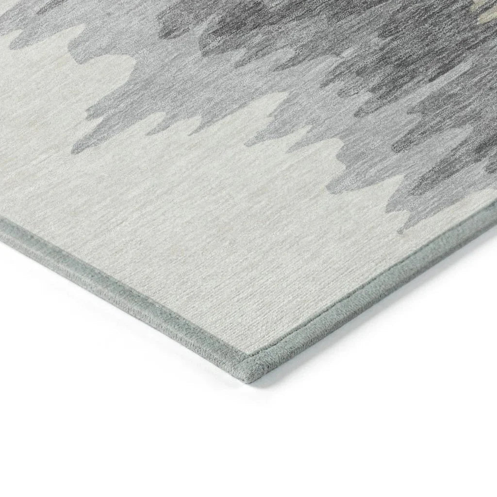 Meleya Black Washable Indoor-Outdoor Rug-Outdoor Rugs-LOOMLAN Rugs-LOOMLAN