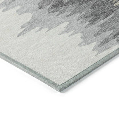 Meleya Black Washable Indoor-Outdoor Rug-Outdoor Rugs-LOOMLAN Rugs-LOOMLAN