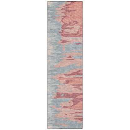Meleya Coral Washable Indoor-Outdoor Rug-Outdoor Rugs-LOOMLAN Rugs-2'3" x 7'6"-LOOMLAN
