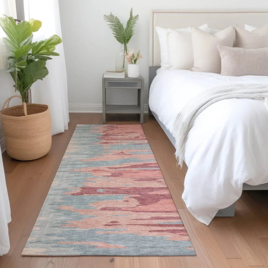 Meleya Coral Washable Indoor-Outdoor Rug-Outdoor Rugs-LOOMLAN Rugs-LOOMLAN