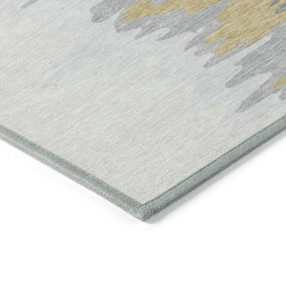 Meleya Gray Washable Indoor-Outdoor Rug-Outdoor Rugs-LOOMLAN Rugs-LOOMLAN