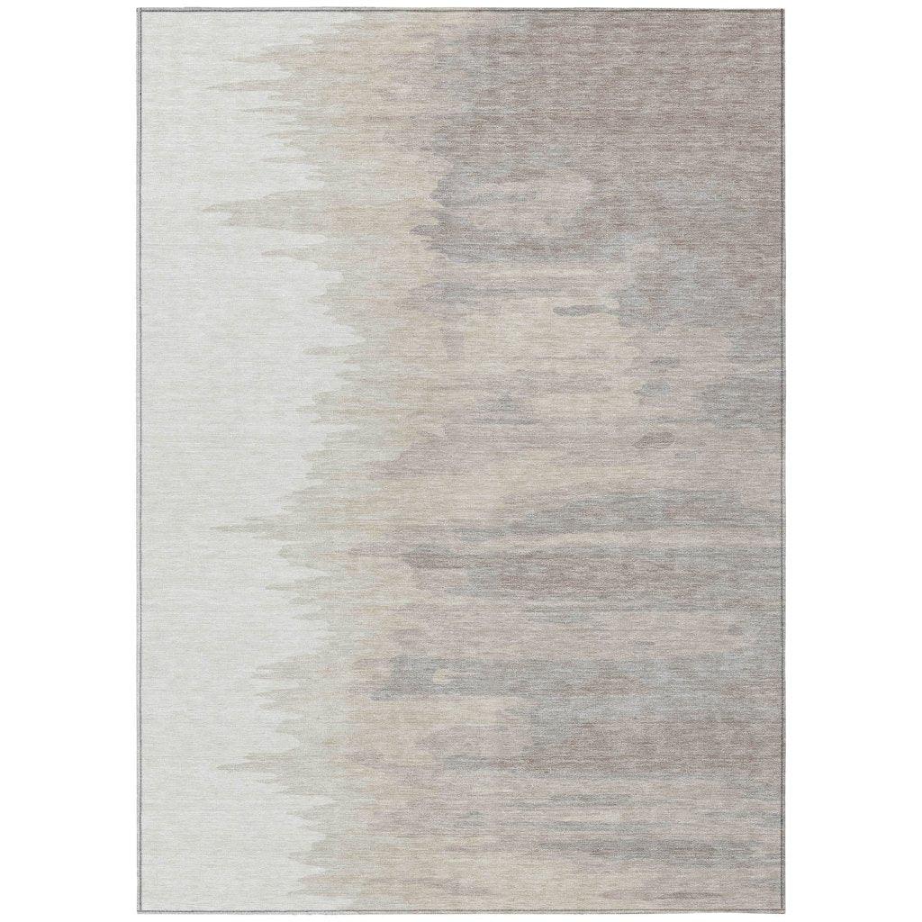 Meleya Ivory Washable Indoor-Outdoor Rug-Outdoor Rugs-LOOMLAN Rugs-2'6" x 3'10"-LOOMLAN