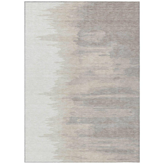 Meleya Ivory Washable Indoor-Outdoor Rug-Outdoor Rugs-LOOMLAN Rugs-2'6" x 3'10"-LOOMLAN