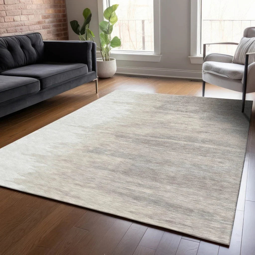 Meleya Ivory Washable Indoor-Outdoor Rug-Outdoor Rugs-LOOMLAN Rugs-LOOMLAN