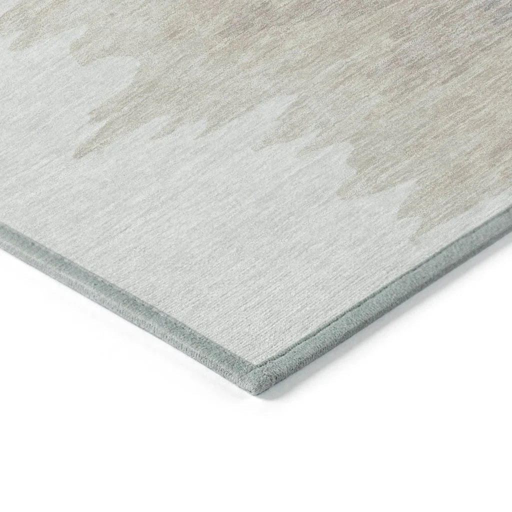 Meleya Ivory Washable Indoor-Outdoor Rug-Outdoor Rugs-LOOMLAN Rugs-LOOMLAN