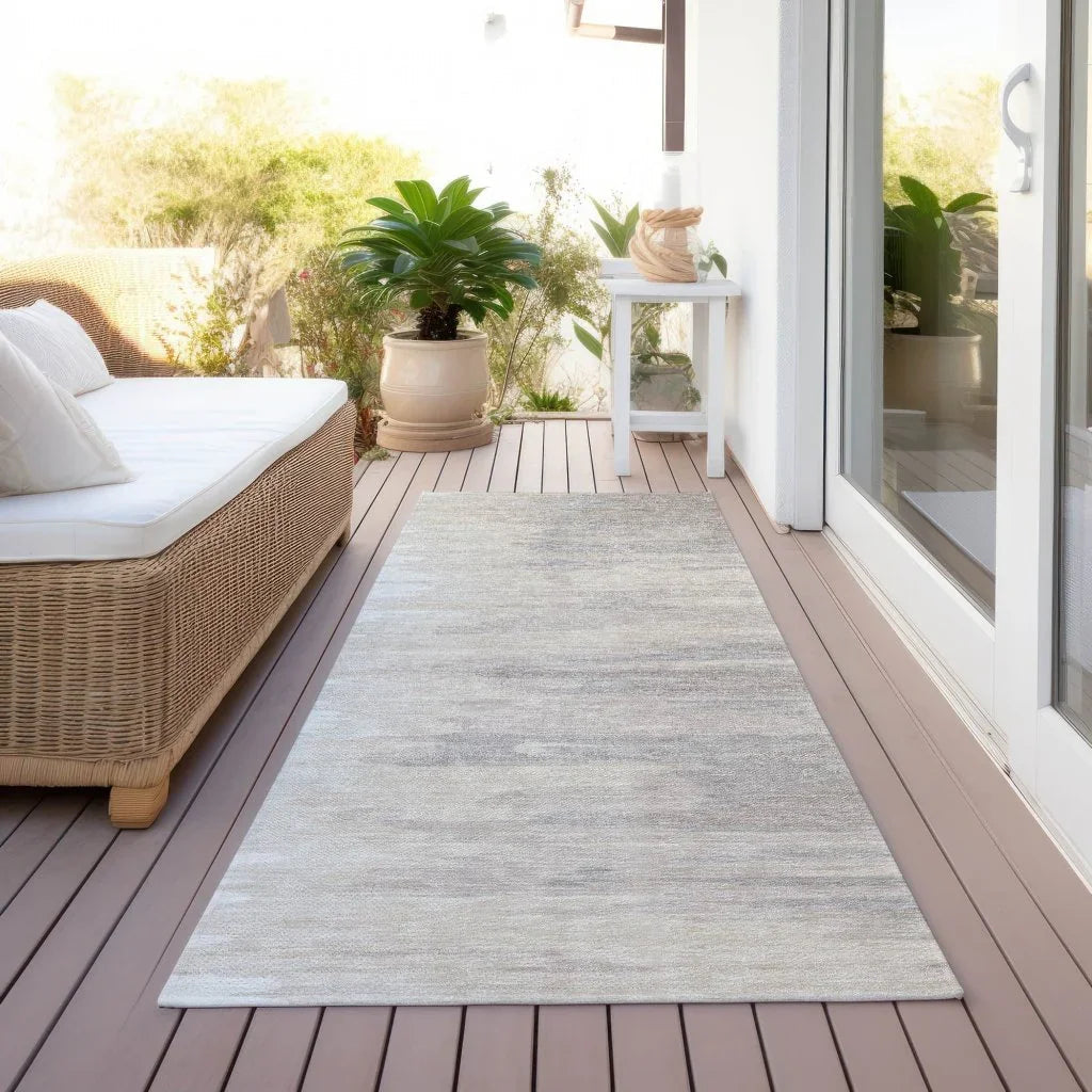 Meleya Ivory Washable Indoor-Outdoor Rug-Outdoor Rugs-LOOMLAN Rugs-LOOMLAN