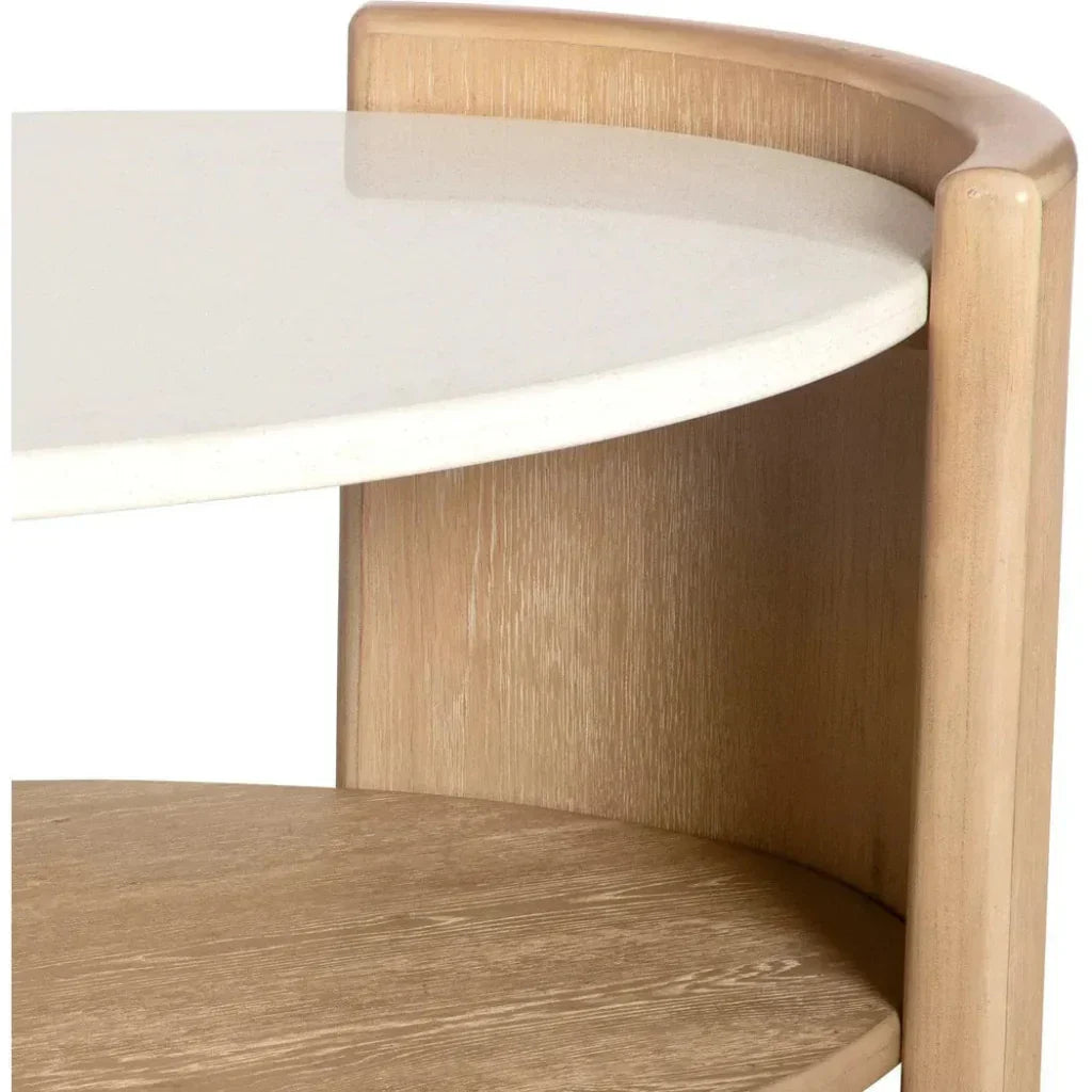 Melia Oval Cocktail Table Quartz & Casters - LOOMLAN - Panama Jack - Coffee Tables