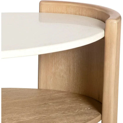 Melia Oval Cocktail Table Quartz & Casters - LOOMLAN - Panama Jack - Coffee Tables