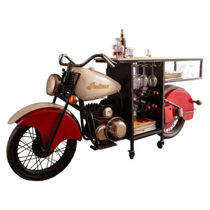 Mellara Bike Design Home Bar Cabinet-Home Bar Cabinets-LOOMLAN-LOOMLAN