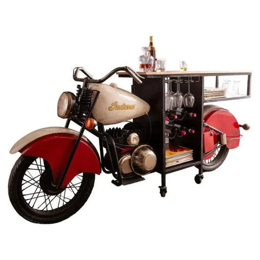 Mellara Bike Design Home Bar Cabinet-Home Bar Cabinets-LOOMLAN-LOOMLAN