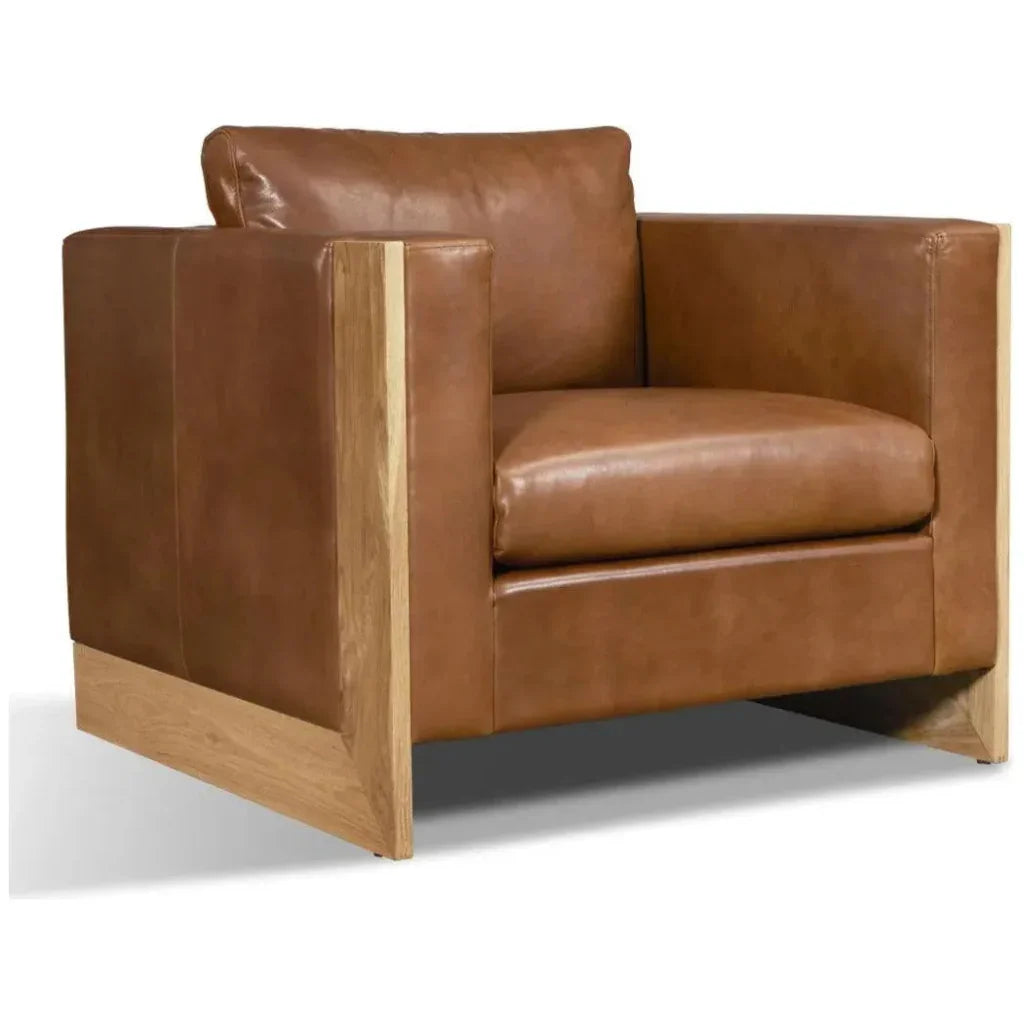 Mendenhall Premium Leather Club Chair - LOOMLAN - One For Victory - Club Chairs