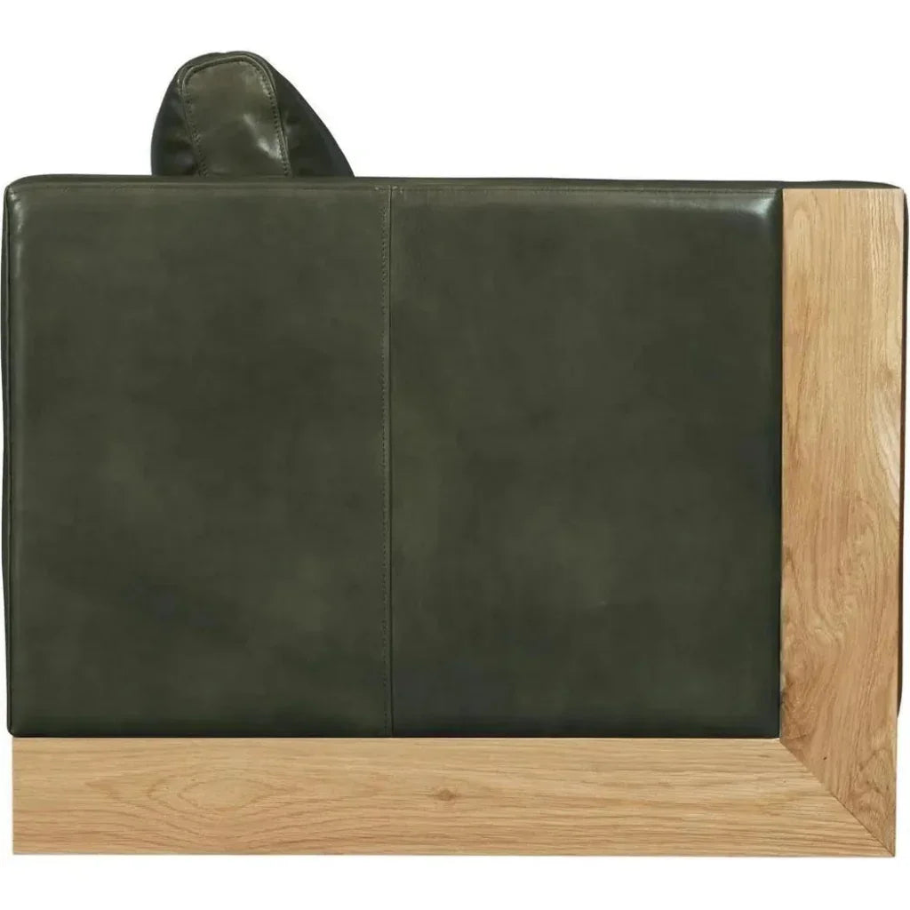 Mendenhall Premium Leather Sofa with Wood - LOOMLAN - One For Victory - Sofas & Loveseats