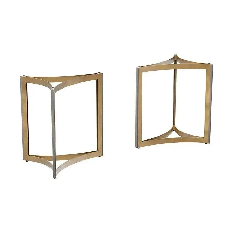 Mendoza Dining Table Base Set Modern Gold &-Dining Tables-SUNPAN-LOOMLAN