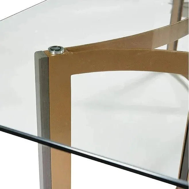 Mendoza Dining Table Base Set Modern Gold &-Dining Tables-SUNPAN-LOOMLAN