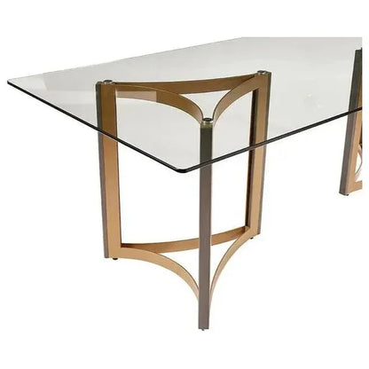 Mendoza Dining Table Base Set Modern Gold &-Dining Tables-SUNPAN-LOOMLAN