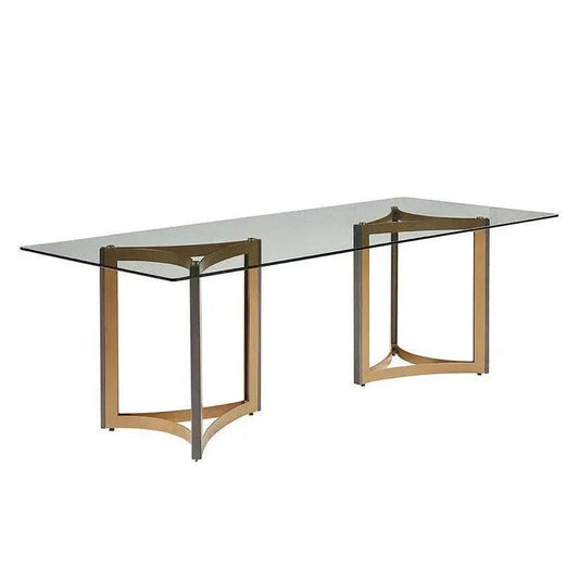 Mendoza Dining Table Base Set Modern Gold &-Dining Tables-SUNPAN-LOOMLAN