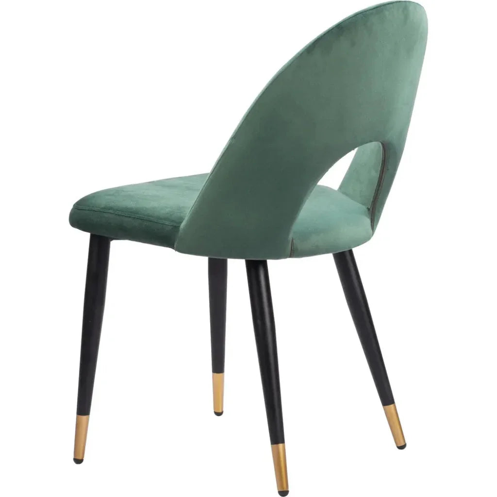 Menlo Velvet Armless Dining Chair 2PC - LOOMLAN - Zuo Modern - Dining Chairs