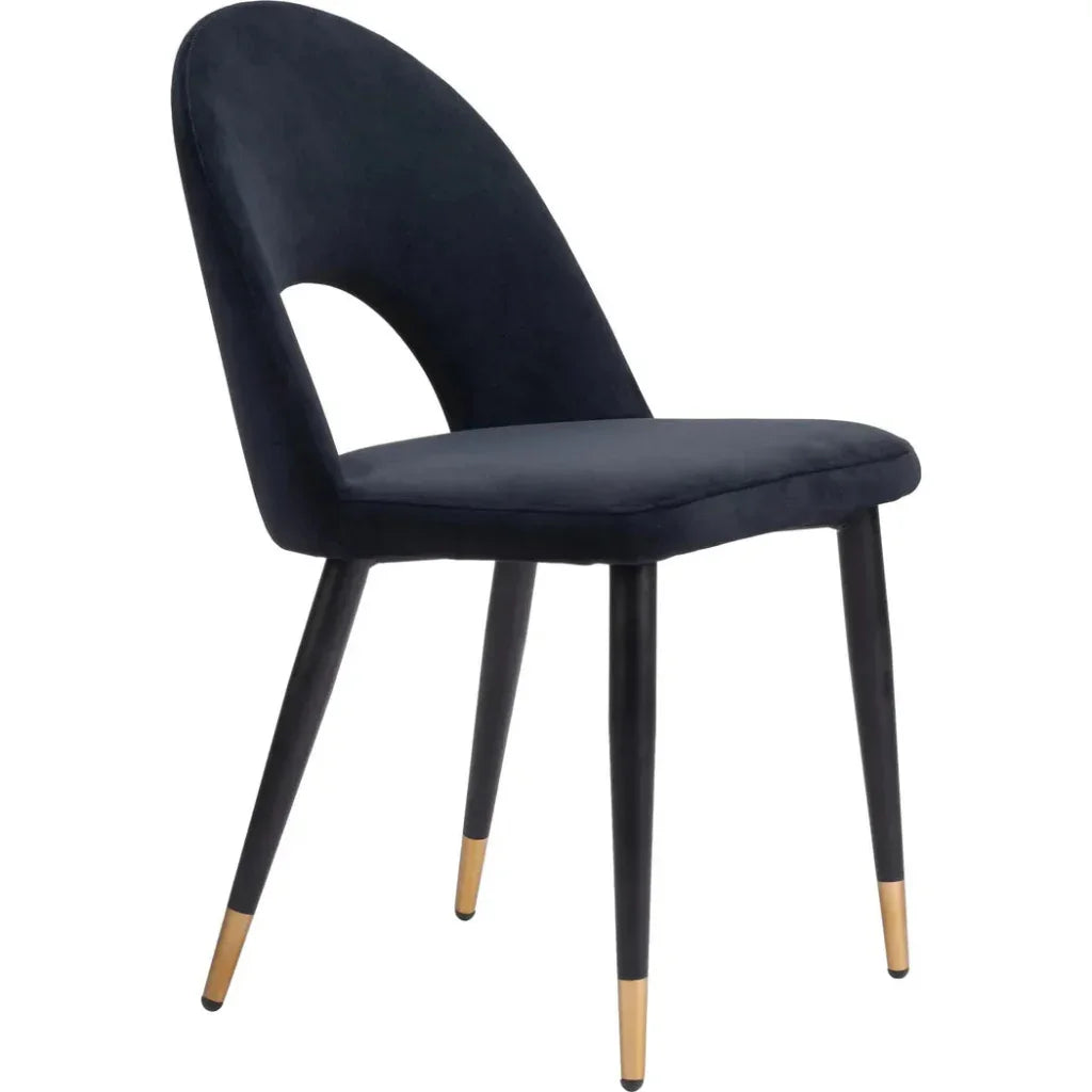 Menlo Velvet Armless Dining Chair 2PC - LOOMLAN - Zuo Modern - Dining Chairs