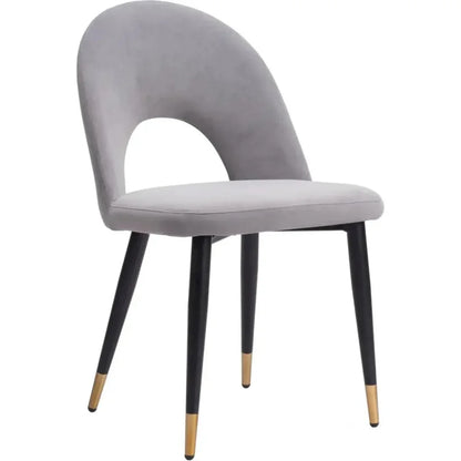 Menlo Velvet Armless Dining Chair 2PC - LOOMLAN - Zuo Modern - Dining Chairs